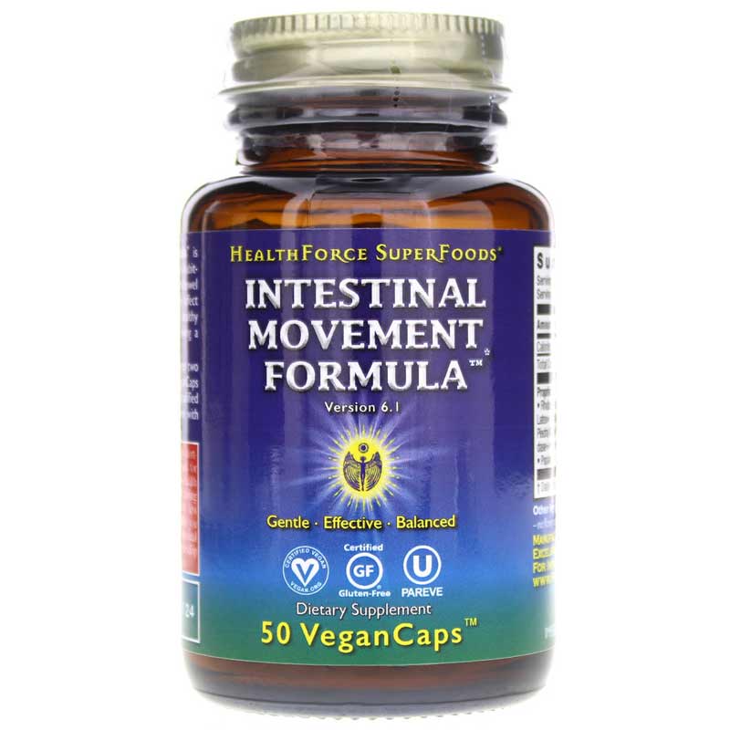 Healthforce Superfoods Intestinal Movement Formula 50 Vegan Capsules 50 Veg Capsules