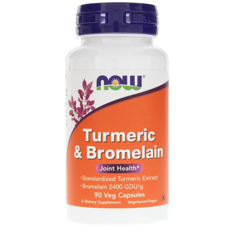 NOW Foods Turmeric & Bromelain 90 Veg Capsules