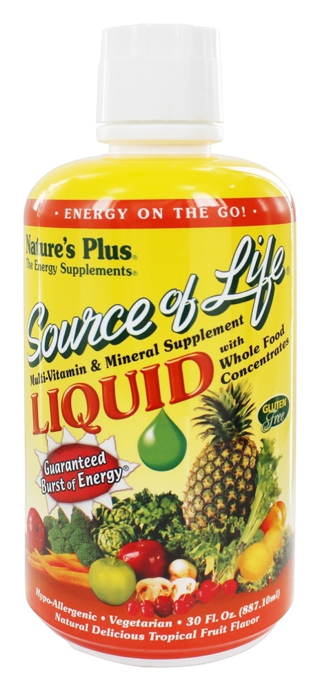 Natures Plus - Source Of Life Liquid Natural Delicious Tropical Fruit - 30 fl. oz.