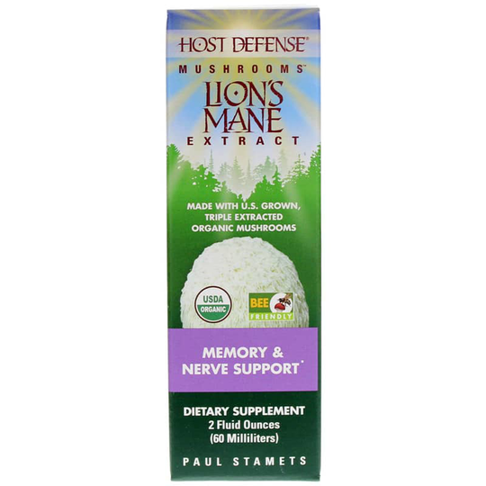 Host Defense Lion's Mane Extract Memory & Nerve Support 2 Oz