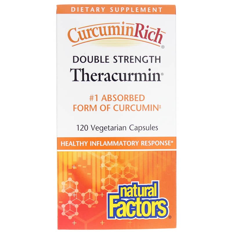 Natural Factors CurcuminRich Double Strength Theracurmin 120 Veg Capsules