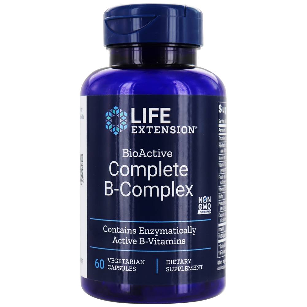 Life Extension - BioActive Complete B Complex - 60 Vegetarian Capsules