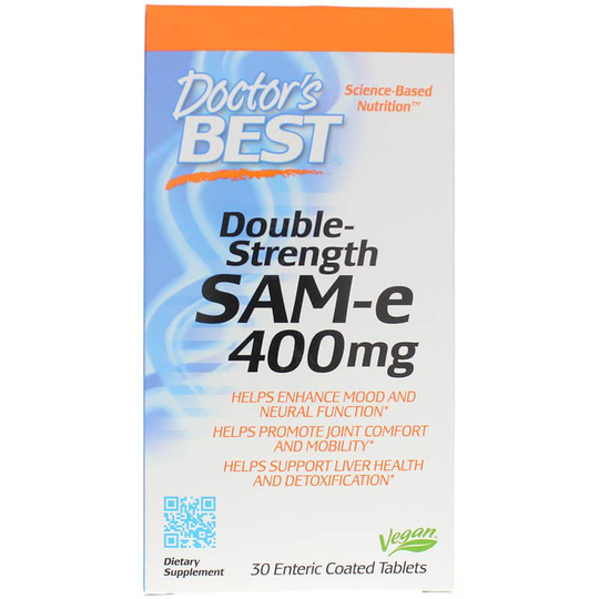 Doctors Best Double Strength SAM-e 400 Mg 30 Enteric Coated Tablets
