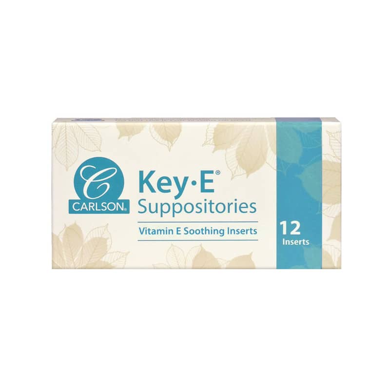 Carlson Labs Key-E Natural Vitamin E Suppositories 12 Suppositories