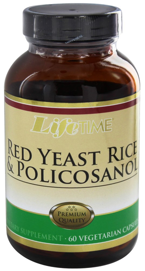 LifeTime Vitamins - Red Yeast Rice & Policosanol - 60 Vegetarian Capsules