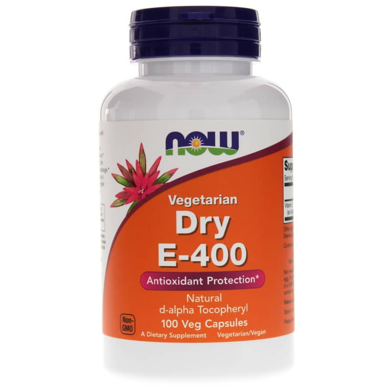 NOW Foods Dry E-400 Vegetarian 100 Veg Capsules