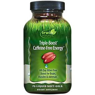 Triple-Boost Caffeine-Free Energy - All-Day Boost for Brain, Muscles and Adrenals (75 Liquid Soft-Gels)