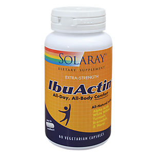 Extra Strength IbuActin - All-Day, All-Body Comfort with While Willow, Turmeric & Bromelain (60 Vegetarian Capsules)