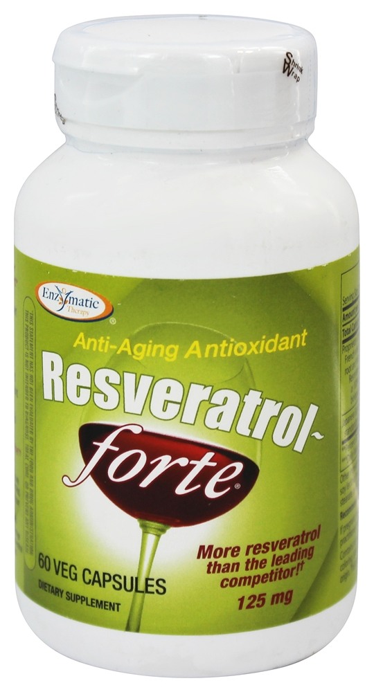 Enzymatic Therapy - Resveratrol-forte Anti-aging Antioxidant - 60 Vegetarian Capsules