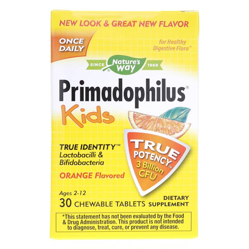 Natures Way Primadophilus Kids Orange 30 Chewable Tablets