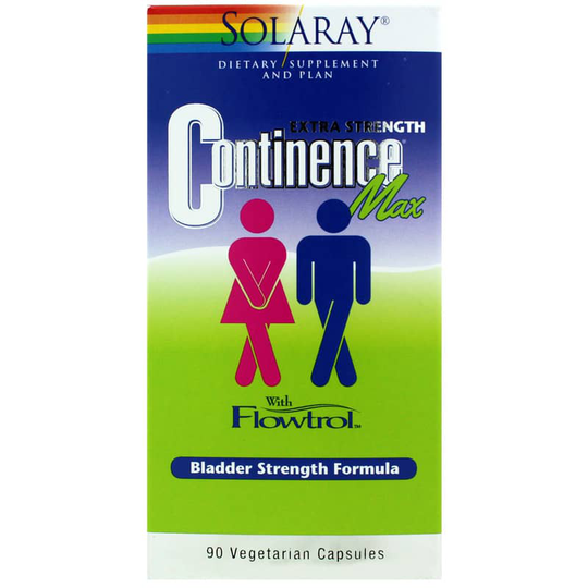 Solaray Continence Max with Flowtrol, Extra Strength Formula 90 Veg Capsules