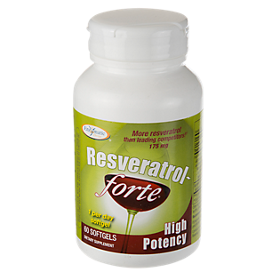 Resveratrol Forte - High Potency Healthy Aging Antioxidant - 175 MG (60 Softgels)