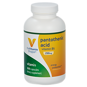Pantothenic Acid - Vitamin B5 for Energy Production - 250 MG (300 Capsules)