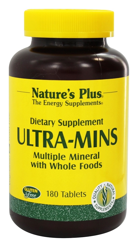 Natures Plus - Ultra-Mins Multiple Mineral Supplement - 180 Tablets