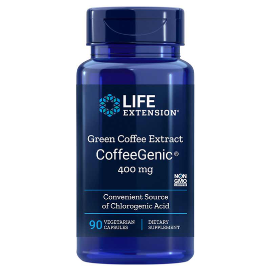 Life Extension CoffeeGenic Green Coffee Extract 400 Mg 90 Veg Capsules