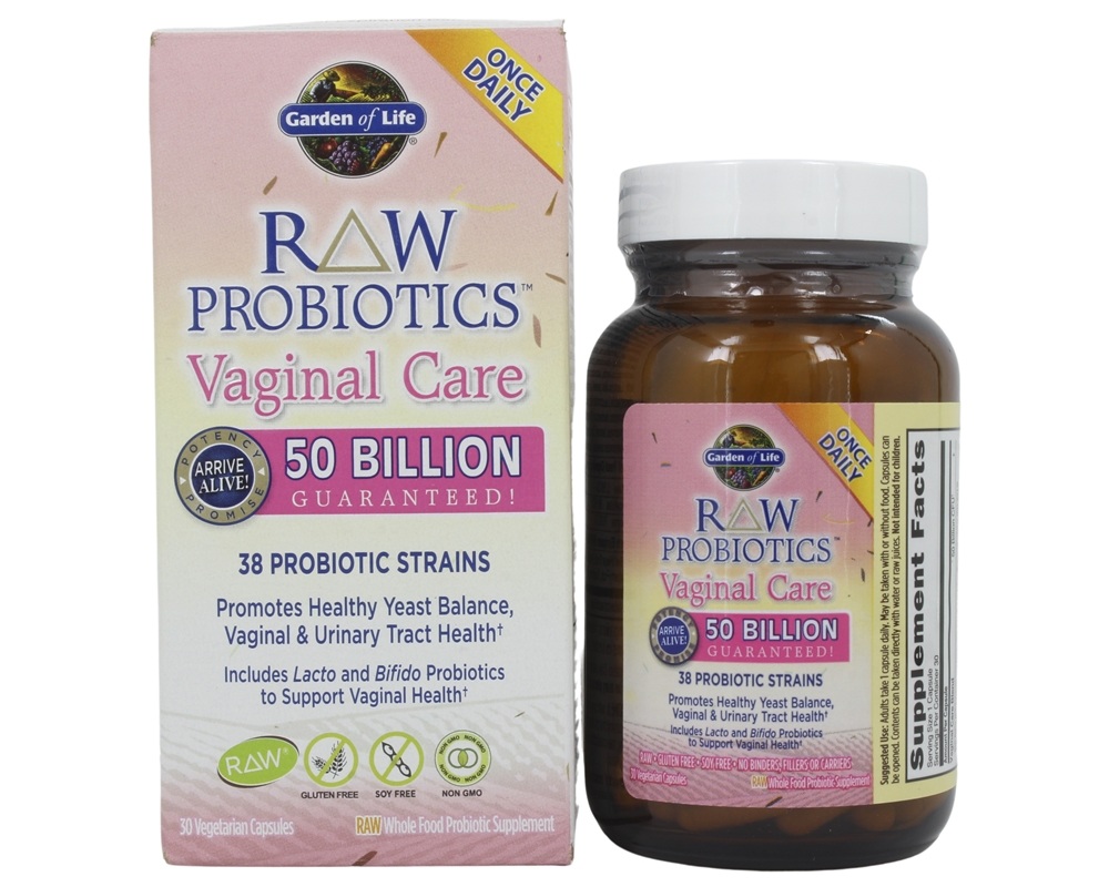 Garden of Life - Raw Probiotics Vaginal Care 38 Probiotics Strains 50 Billion CFU - 30 Vegetarian Capsules