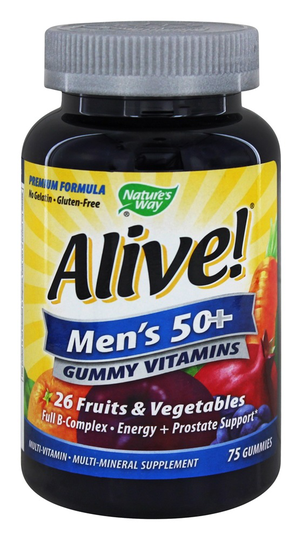 Nature's Way - Alive Men's 50 Gummy Vitamins - 75 Gummies