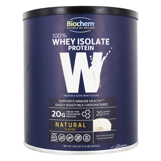 BioChem by Country Life - 100 Whey Isolate Protein Powder Natural - 24.6 oz.