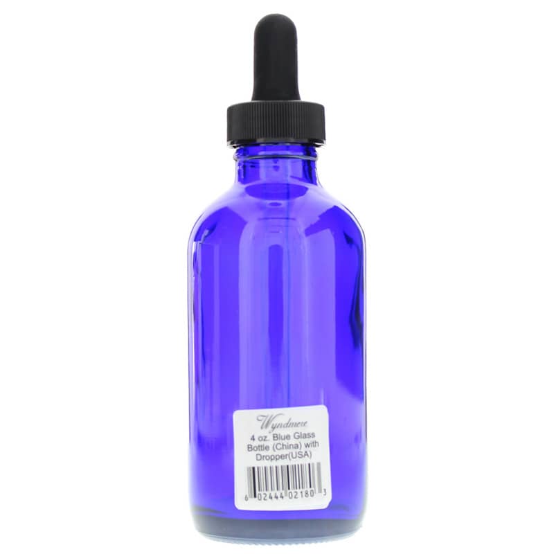 Wyndmere Essential Oils Glass Dropper Bottle Blue 4 Oz
