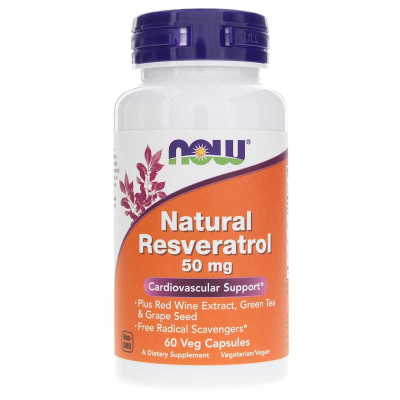 NOW Foods Natural Resveratrol 50 Mg 60 Veg Capsules