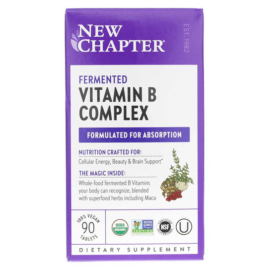 New Chapter Fermented Vitamin B Complex, 90 Vegan Tablets