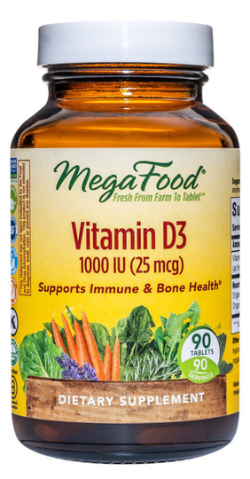 MegaFood - Vitamin D3 1000 IU - 90 Tablets