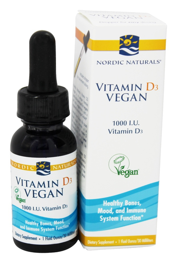 Nordic Naturals - Vitamin D3 Vegan Liquid 1000 IU - 1 fl. oz.