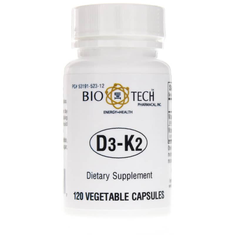 Bio-Tech Pharmacal D3-K2 120 Veg Capsules