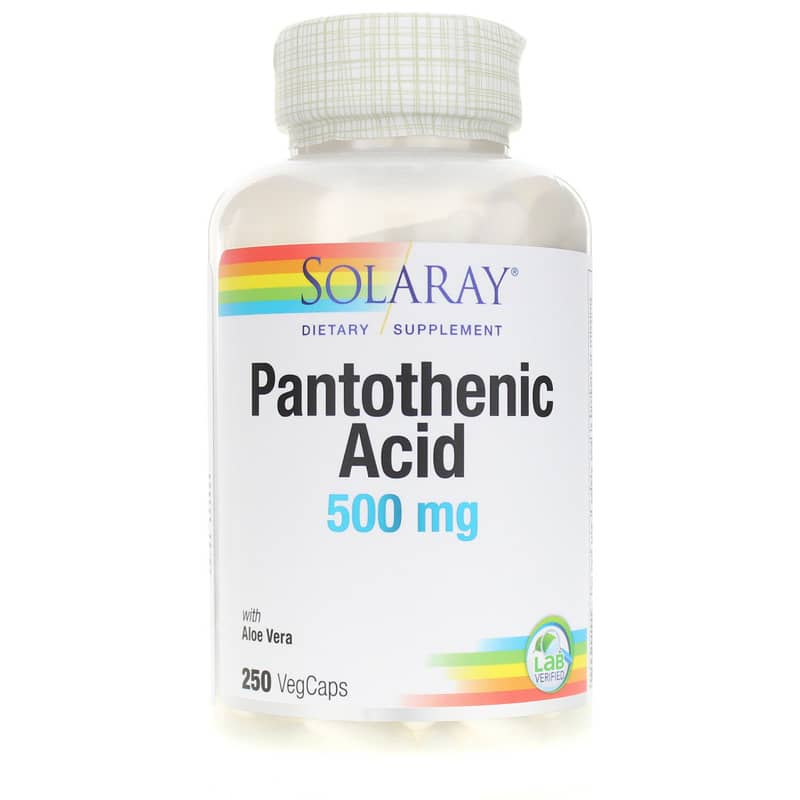 Solaray Pantothenic Acid 500 Mg 250 Veg Capsules