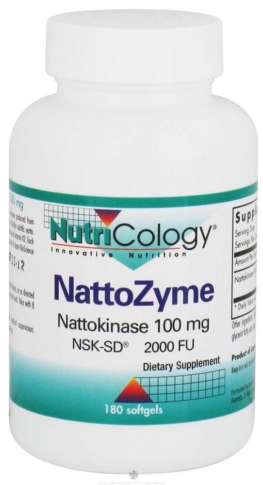 Nutricology - NattoZyme Nattokinase 100 mg. - 180 Softgels