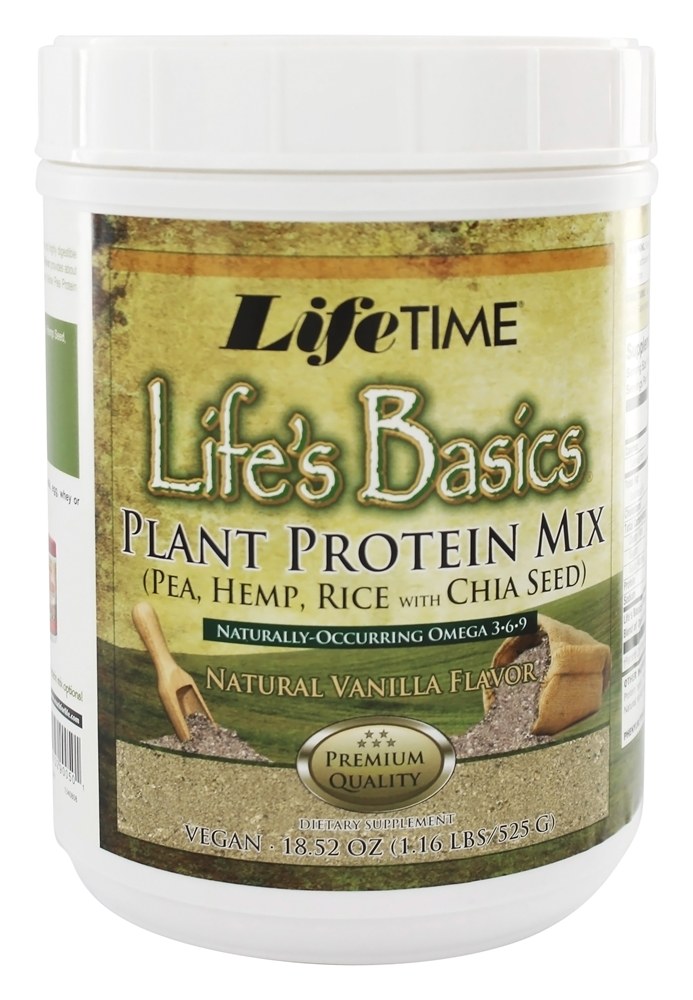 LifeTime Vitamins - Life's Basics Plant Protein Vanilla - 18.6 oz.