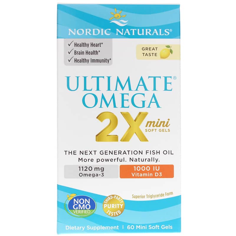 Nordic Naturals Ultimate Omega 2X with D3 Mini 60 Softgels