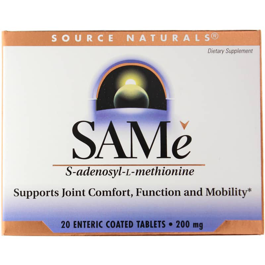 Source Naturals SAMe 200 Mg 20 Enteric Coated Tablets