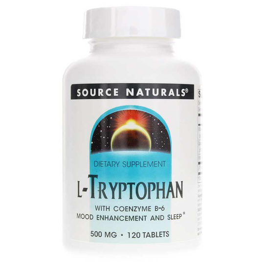 Source Naturals L-Tryptophan 500 Mg with Coenzyme B-6 120 Tablets