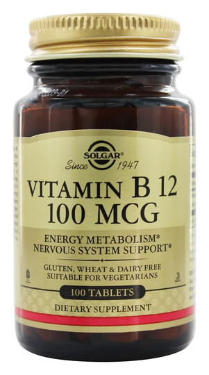 Solgar - Vitamin B12 100 mcg. - 100 Tablets