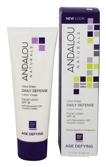 Andalou Naturals - Age Defying Ultra Sheer Daily Defense Facial Lotion 18 SPF - 2.7 fl. oz.