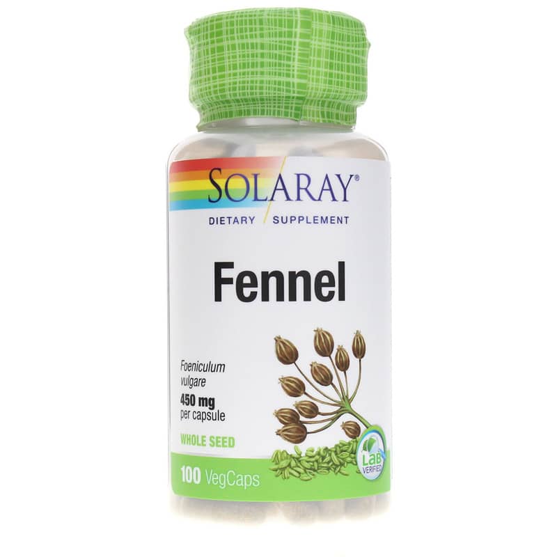 Solaray Fennel 450 Mg 100 Veg Capsules