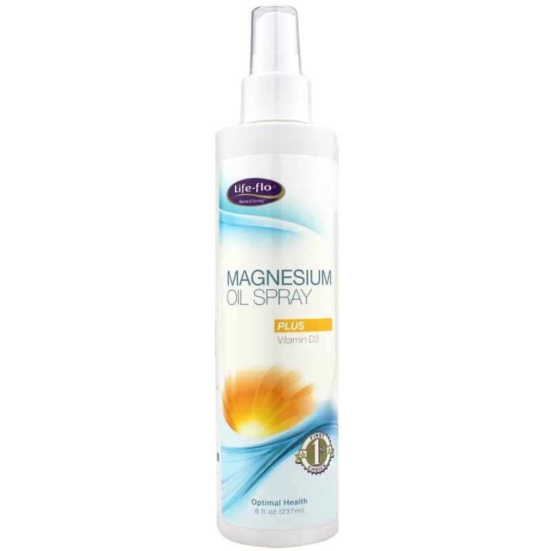 Life Flo Magnesium Oil Spray Plus Vitamin D3 8 Oz