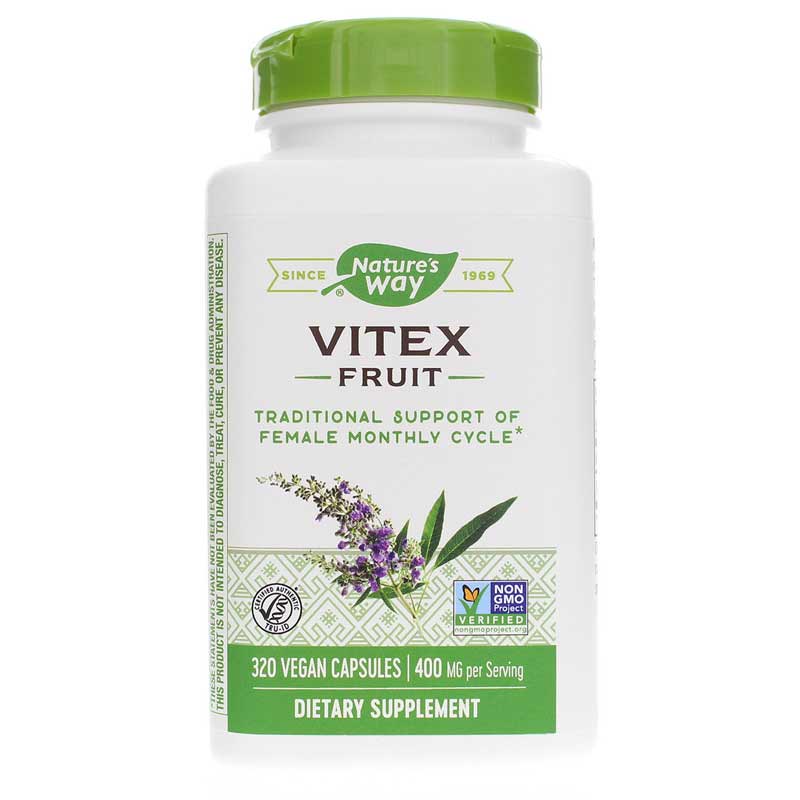 Natures Way Vitex Fruit 320 Vegan Capsules