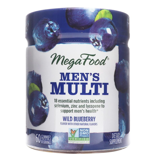 MegaFood - Men's Multi Vitamin Wild Blueberry - 60 Gummies