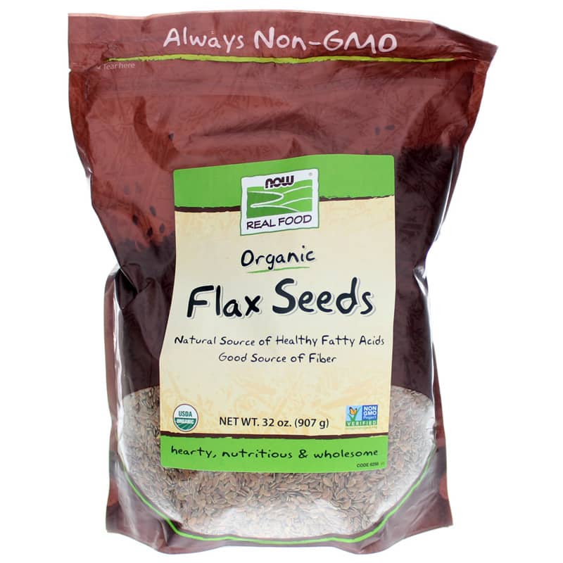NOW Foods Organic Flax Seeds 2 Lbs