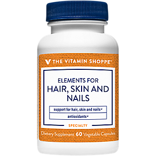 Elements for Hair, Skin & Nails - 500 MG of Keratin Powder (60 Vegetarian Capsules)