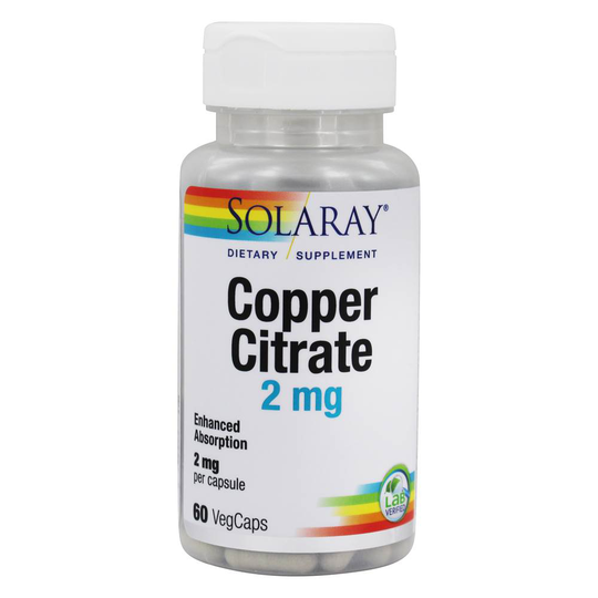 Solaray - Copper Citrate Enhanced Absorption 2 mg. - 60 Vegetable Capsule(s)