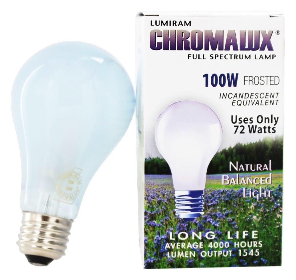 Lumiram - Chromalux A21 100W Frosted Light Bulb Full Spectrum Lamp