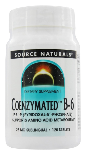 Source Naturals - Coenzymated B6 Sublingual 25 mg. - 120 Tablets