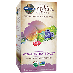 mykind Organics Whole Food Multivitamin for Women - Once Daily (30 Vegan Tablets)