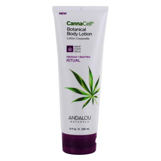 Andalou Naturals - CannaCell Botanical Body Lotion Ritual Patchouli Basil Mint - 8 fl. oz.