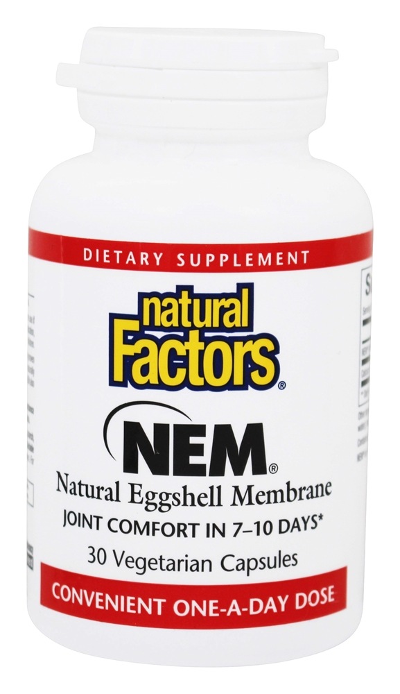 Natural Factors - NEM Natural Eggshell Membrane 500 mg. - 30 Vegetarian Capsules
