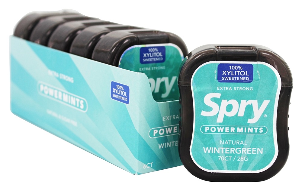 Xlear - Spry Extra Strong Xylitol Power Mints Box Wintergreen - 6 Pack(s)