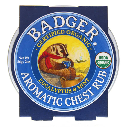 Badger Aromatic Chest Rub Eucalyptus & Mint 2 Oz